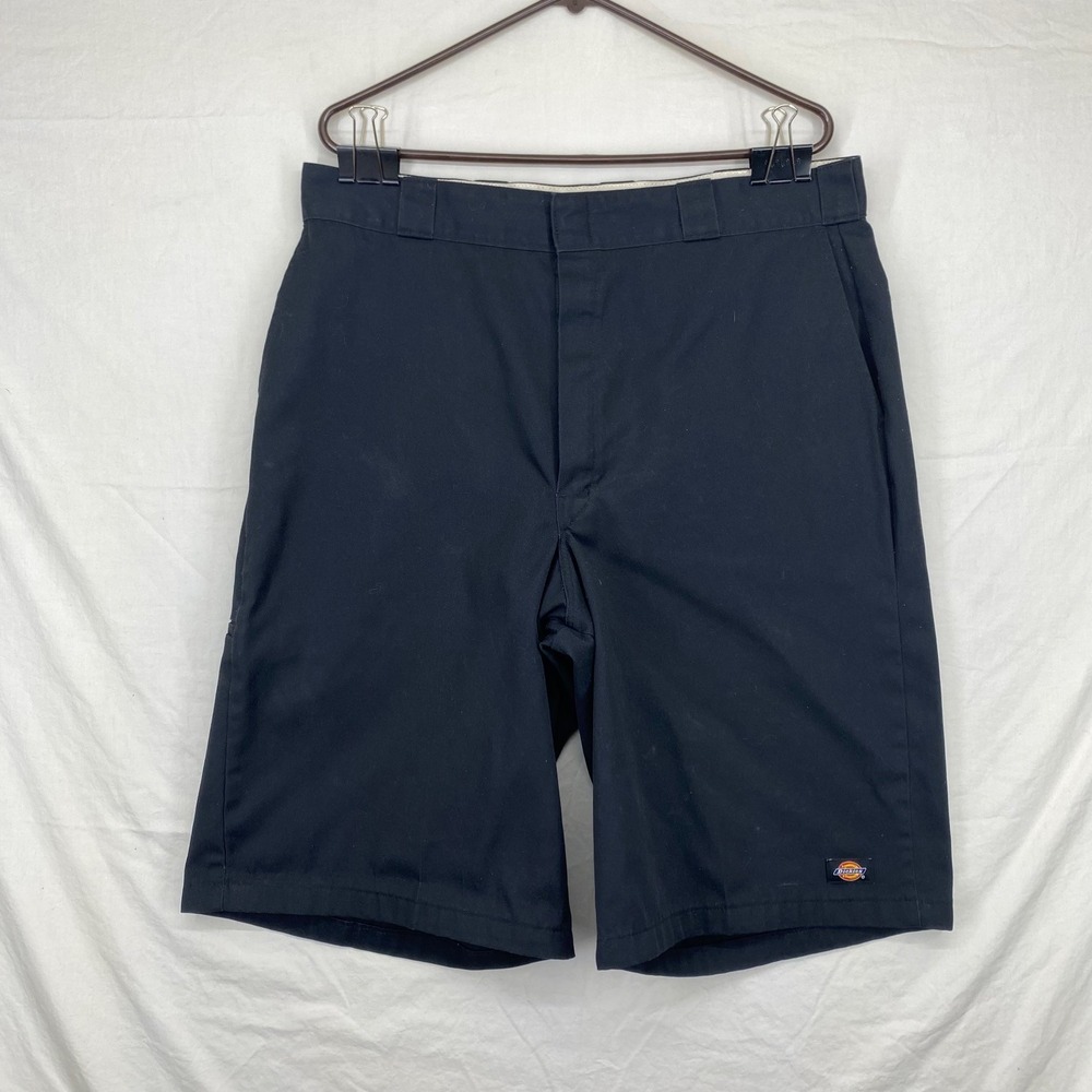 Dickies Loose Fit Black Work Shorts Mens 36 Cell Phone Pocket 42283BK 13 Inseam